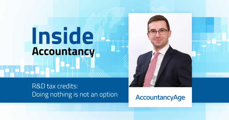 Podcast: Inside Accountancy Episode 4 – R&D Tax Credits: doing nothing is not an option